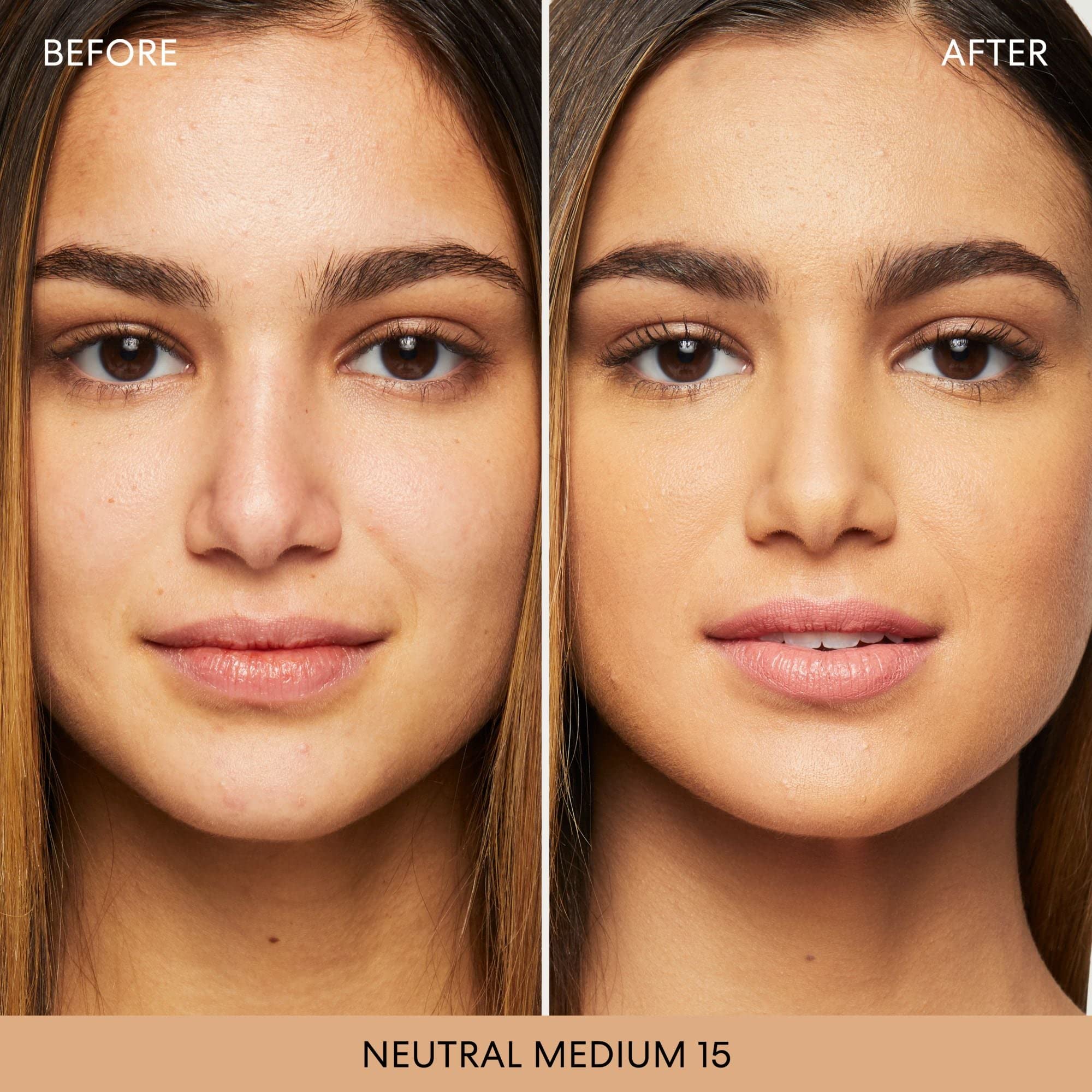 bareMinerals SPF-15 Sun Protection Action emphasizes UVA/UVB defense with mineral-based formula.