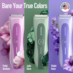 Barewize bikini trimmer IPX7 waterproof design for wet or dry use.