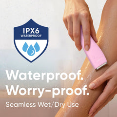 Barewize Bikini Trimmer rose waterproof for wet or dry grooming in the shower.