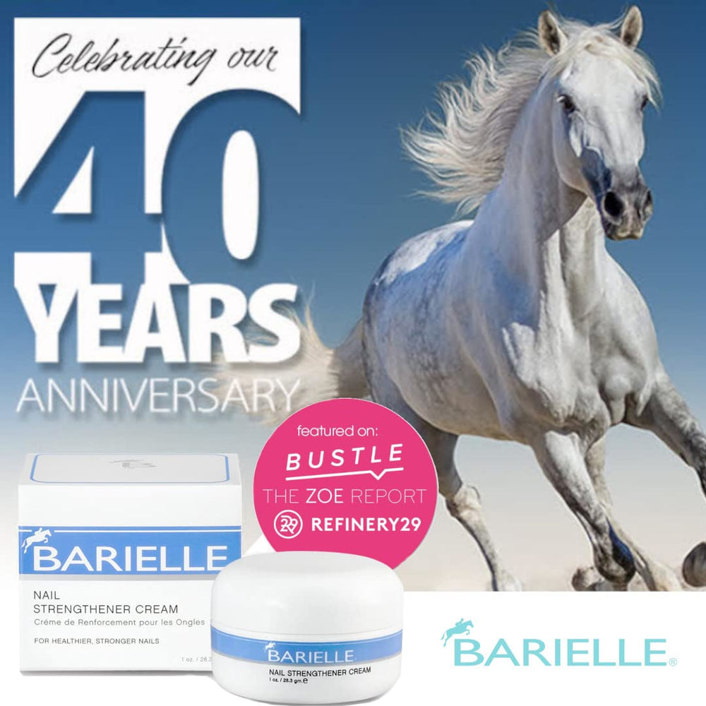 Barielle Nail Strengthener Cream bottle with USA-made badge signaling quality