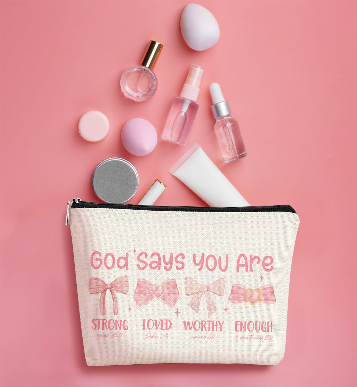 BARPERY premium linen makeup bag emphasizes soft touch and durability.