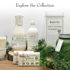 Texture close-up of Barr-Co lotion showing rich creamy shea butter hydration