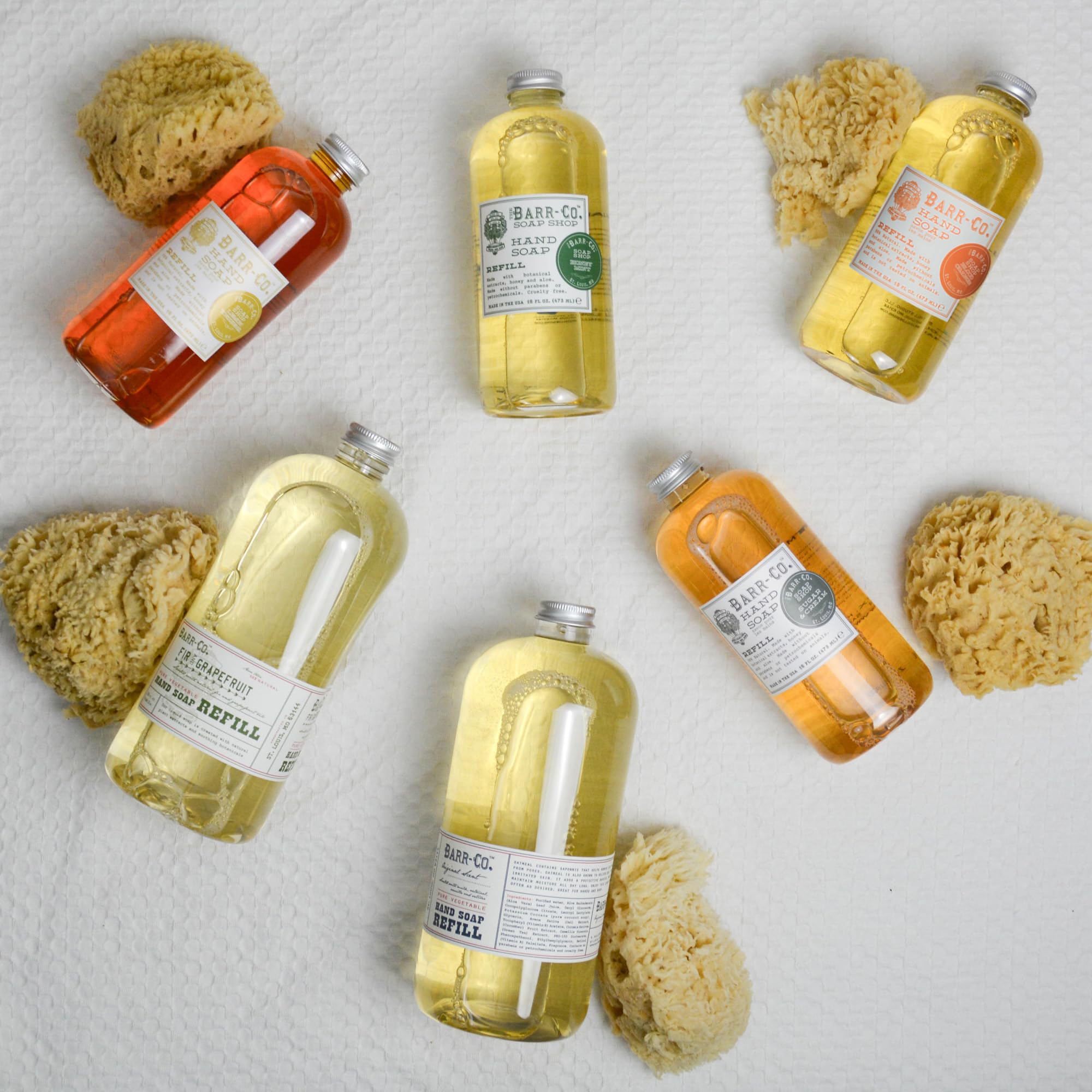 BARR-CO hand soap refill citrus balsam scent evokes fresh kitchen ambience.