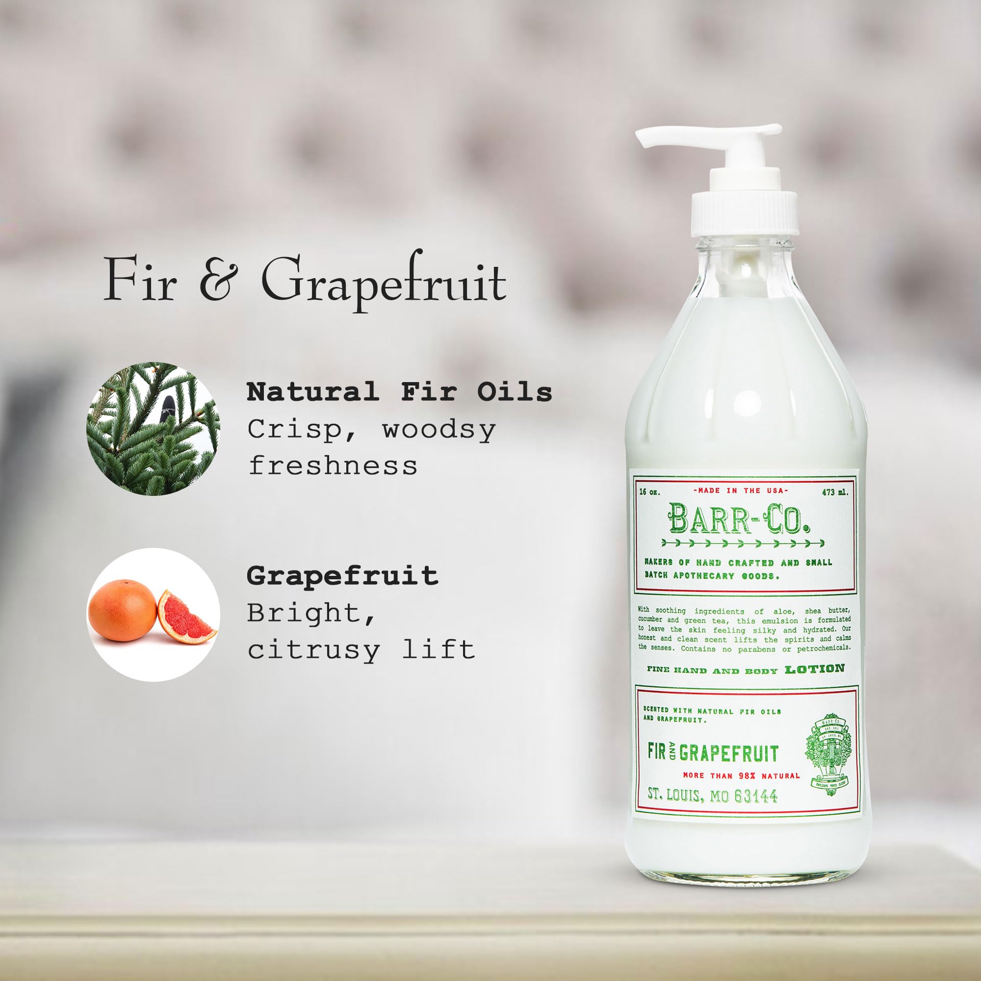 Hand applying Barr-Co lotion illustrating smooth absorption and soft skin