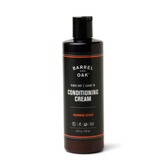 Barrel & Oak Leave-In Conditioner bottle offers dual-use hydration for soft, manageable hair.