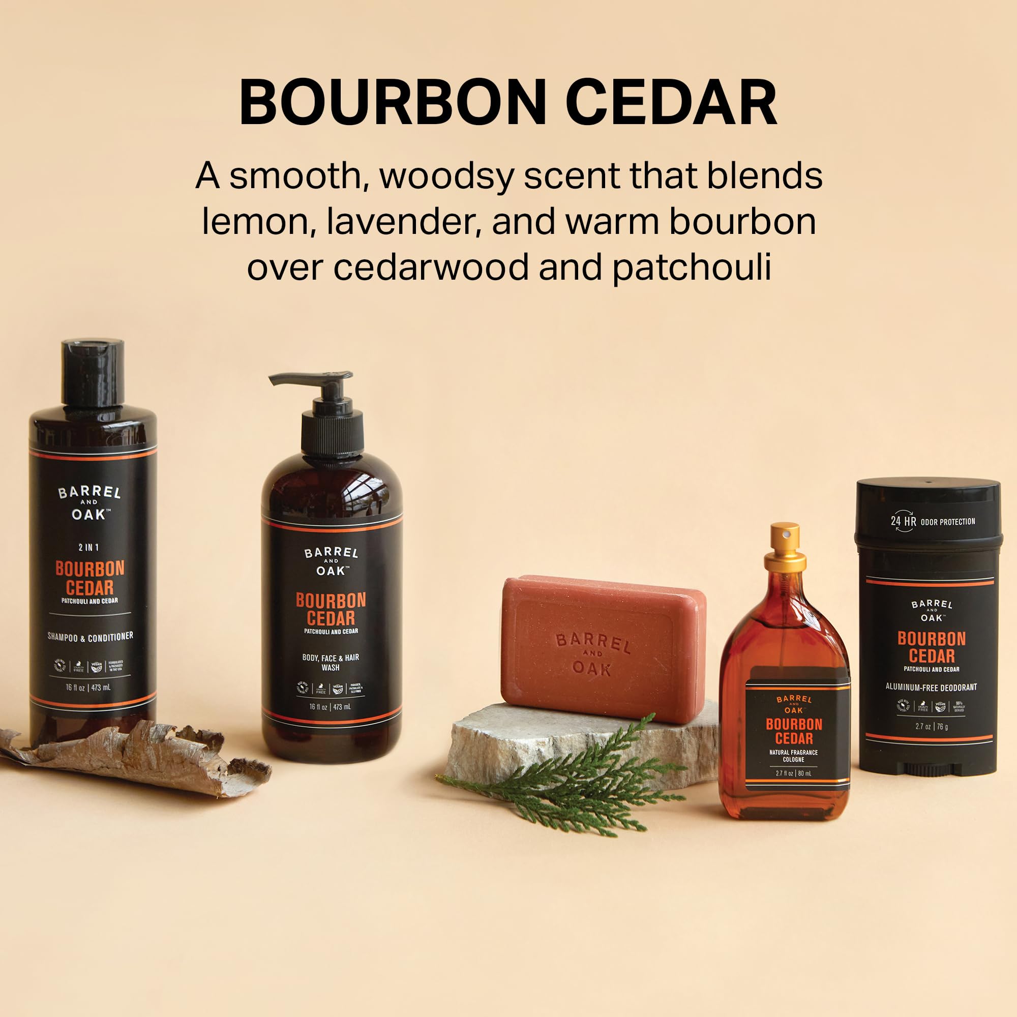Barrel & Oak Leave-In Conditioner elderberry extract provides antioxidant nourishment.