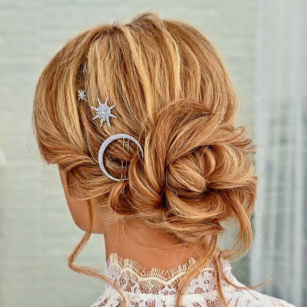 BARTOSI durable metal alloy clip holds hair securely without damage.
