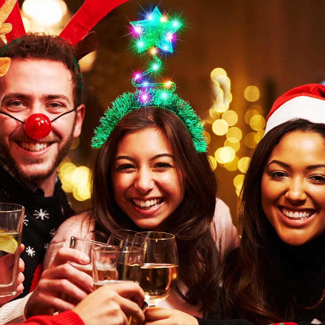 BARTOSI light-up headband for Christmas parties helps you stand out safely.