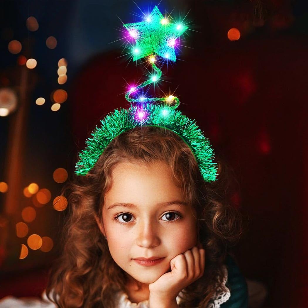 BARTOSI light-up-star headband with cute antenna design adds playful vibes for celebrations.