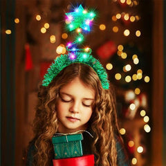 BARTOSI LED star headband displays slower flashing for subtle nighttime ambiance.