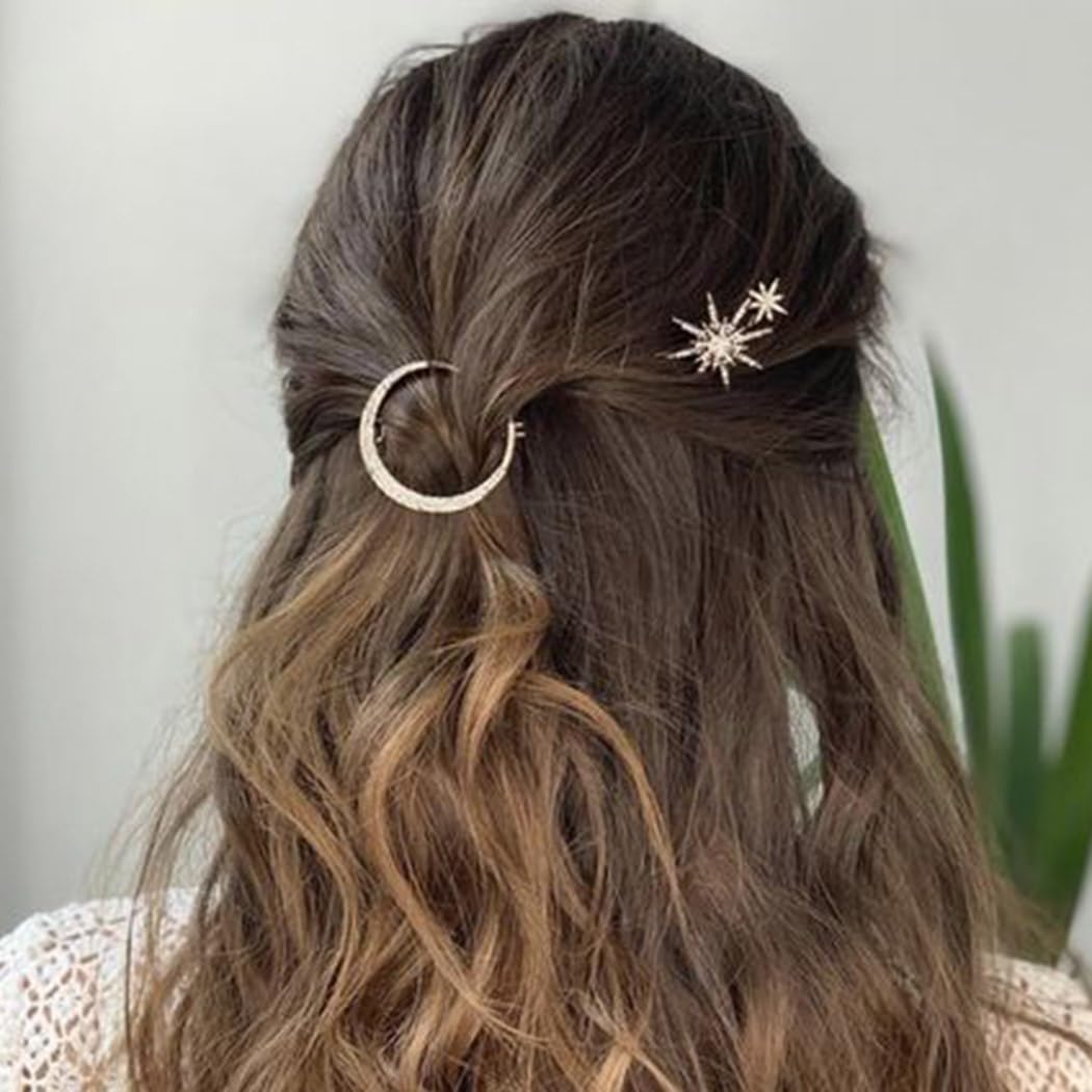 BARTOSI moon-star design shines at weddings and events on hair.
