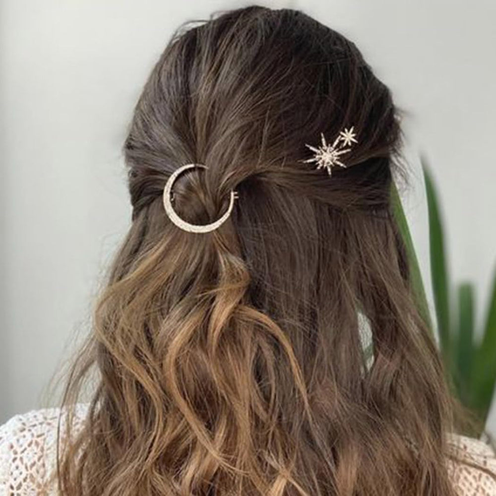 BARTOSI moon-star design shines at weddings and events on hair.