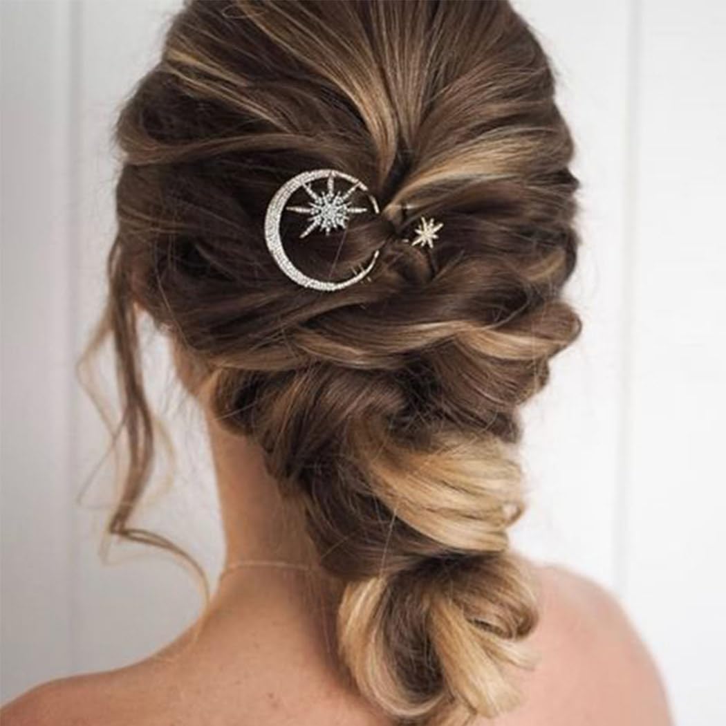 BARTOSI wedding hair clip for brides adds subtle glamour to updos.