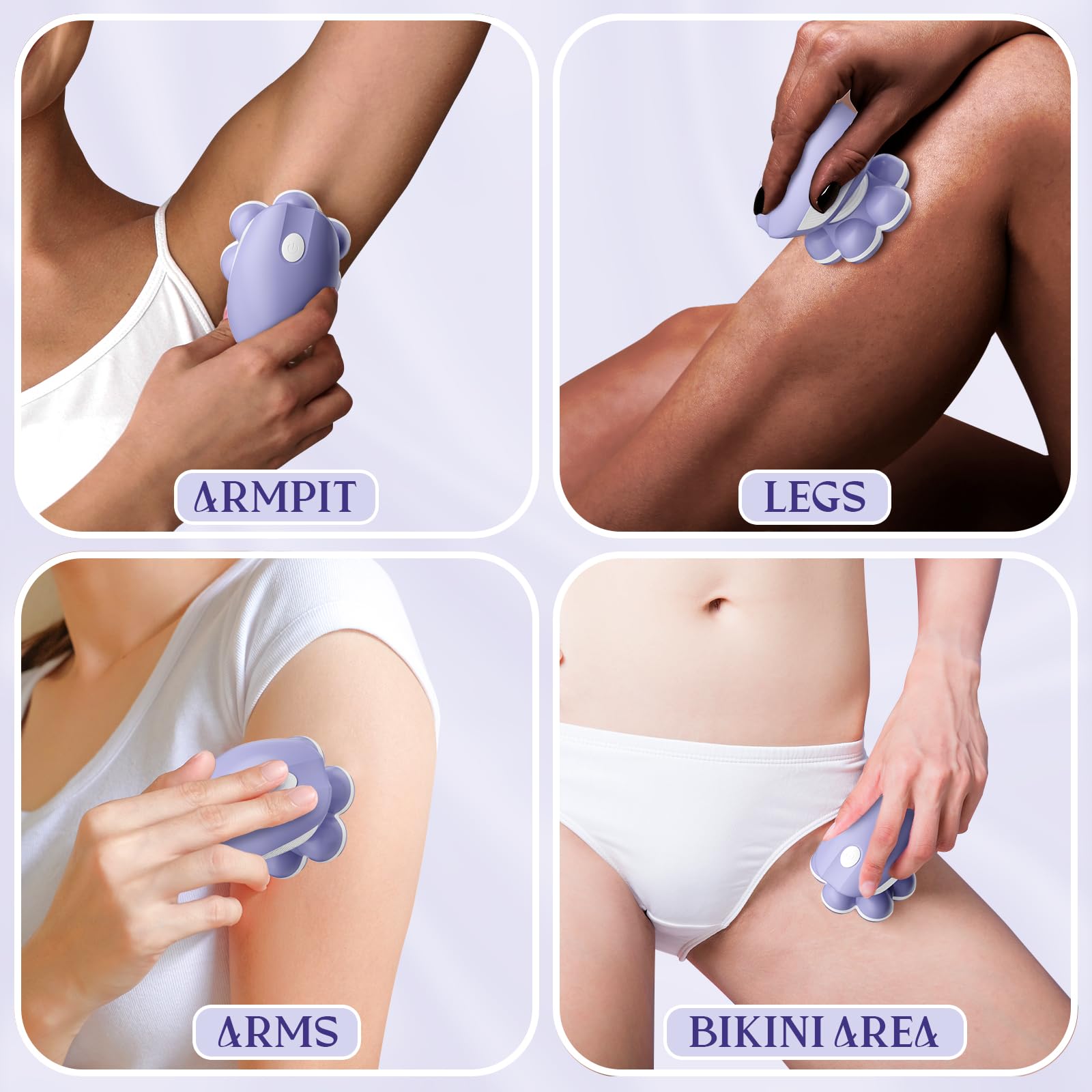 Bartrimber built-in light improves visibility during shaving.