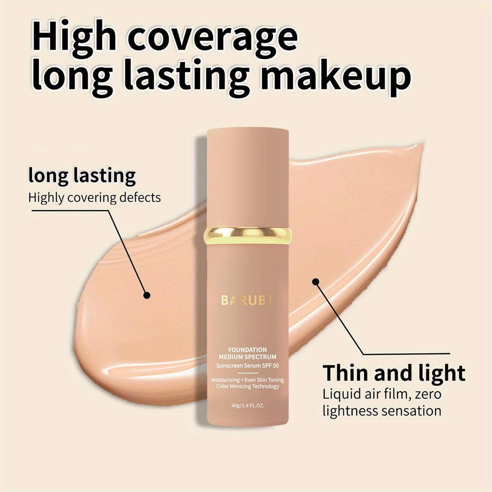 BARUBT formula with sodium hyaluronate and allantoin provides hydrating wear.