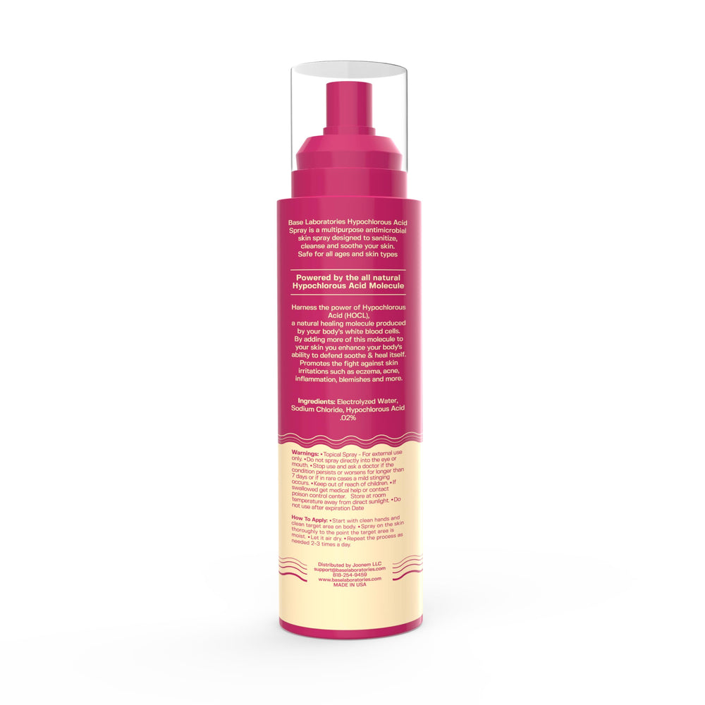 BASE LABORATORIES Hypochlorous spray tattoo-piercing aftercare option