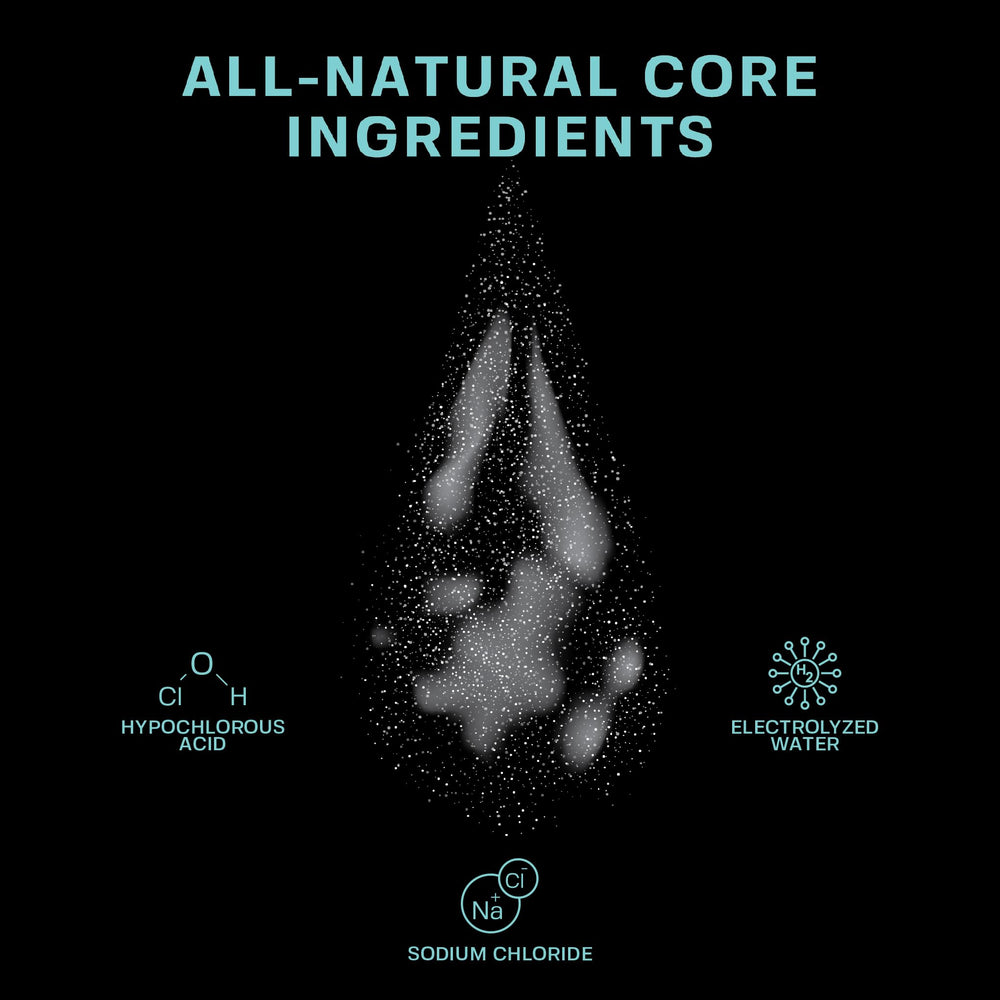 Base Laboratories HOCl spray 8oz mist application provides soothing relief for pierced ears and noses.