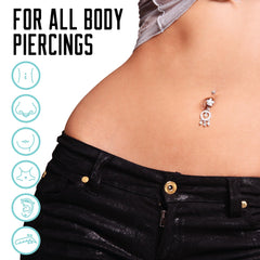 Base Laboratories HOCl spray cap top closeup shows easy-to-use piercing aftercare.