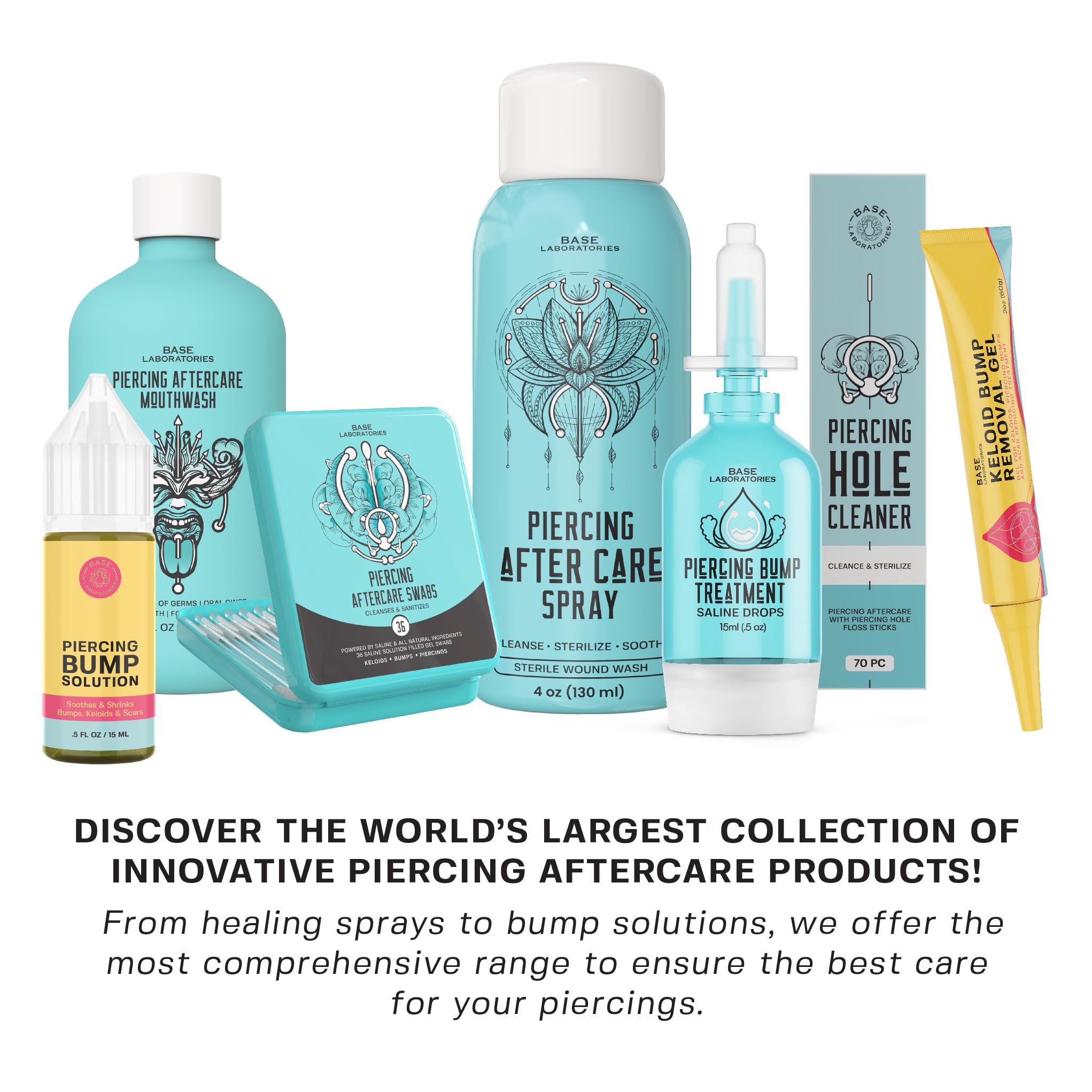 BASE LABORATORIES tattoo and piercing care image for versatile aftercare