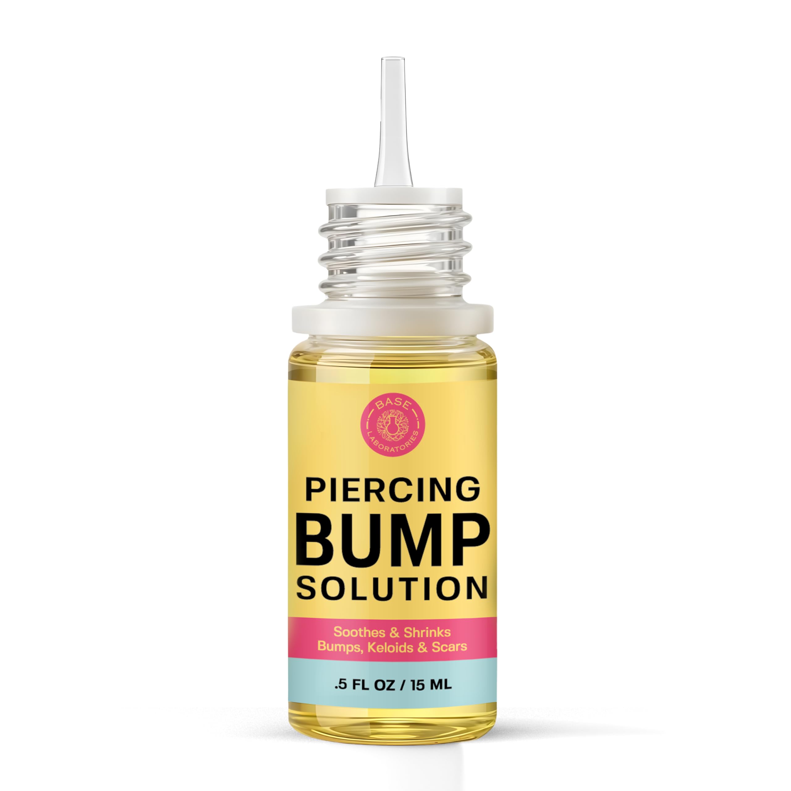 BASE LABORATORIES piercing-aftercare oil massaged onto bumps for soothing care