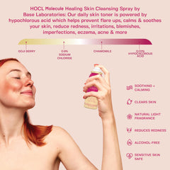 BASE LABORATORIES wipes in use on skin for on-the-go wound and irritation care