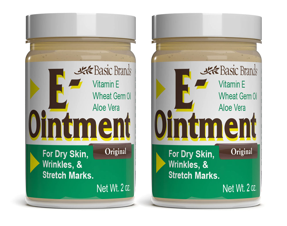 Basic Organics Vitamin E Ointment skin-hydration demonstrates deep moisture for dry areas.