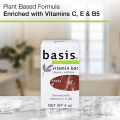 Basis Vitamin Bar Soap bars stacked, ready for body, hand and face use.