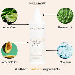 BASK & LATHER curl-definer mist enhances curl definition and bounce