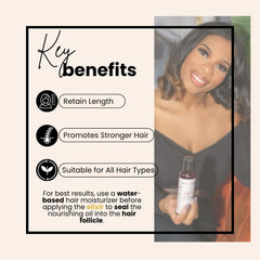 BASK & LATHER Elixir oil ingredients list highlighting vitamin-rich blend for healthy scalp support.