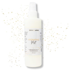 BASK & LATHER hydrating hair mist bottle detangles and refreshes curls