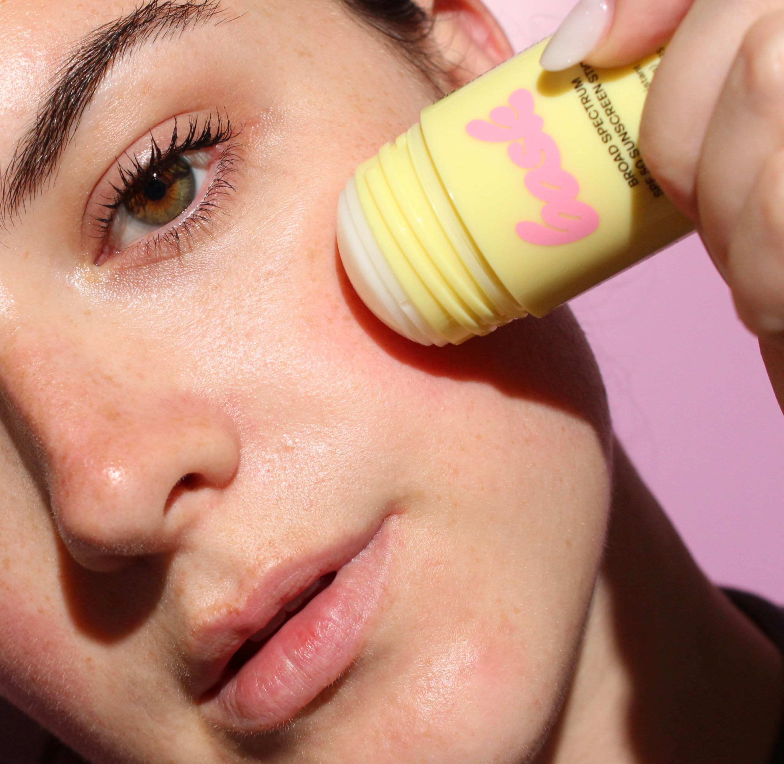 Bask SPF 50 sunscreen stick beeswax layer highlighting long-lasting barrier.