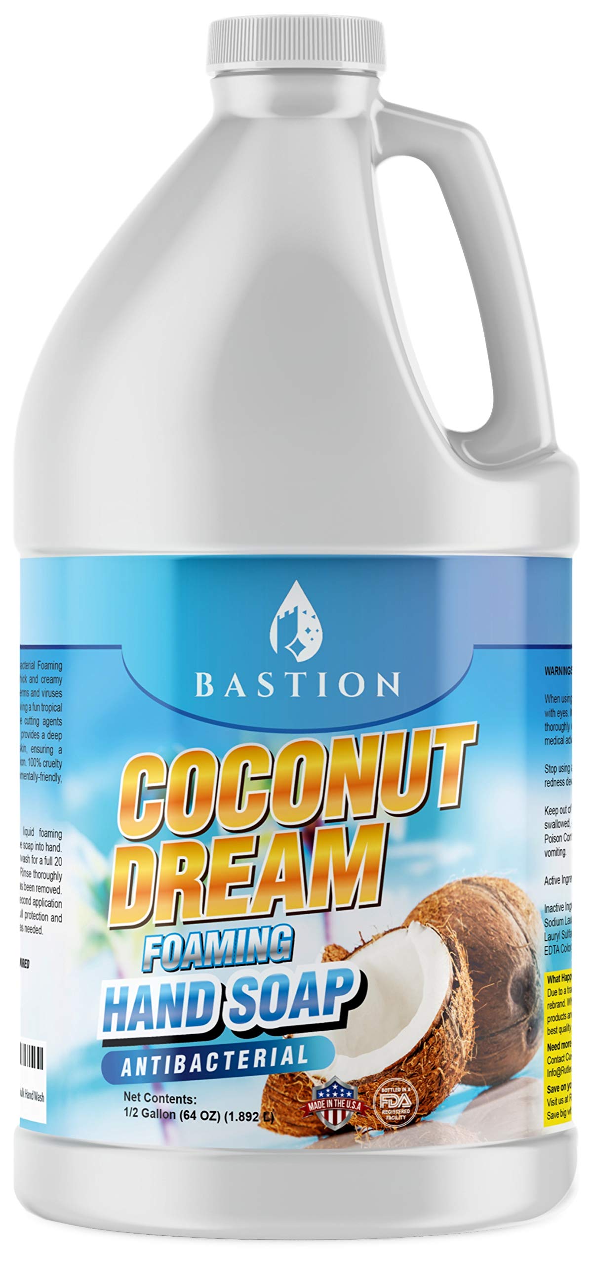 Bastion Coconut Dream foaming hand soap bottle with tropical coconut scent