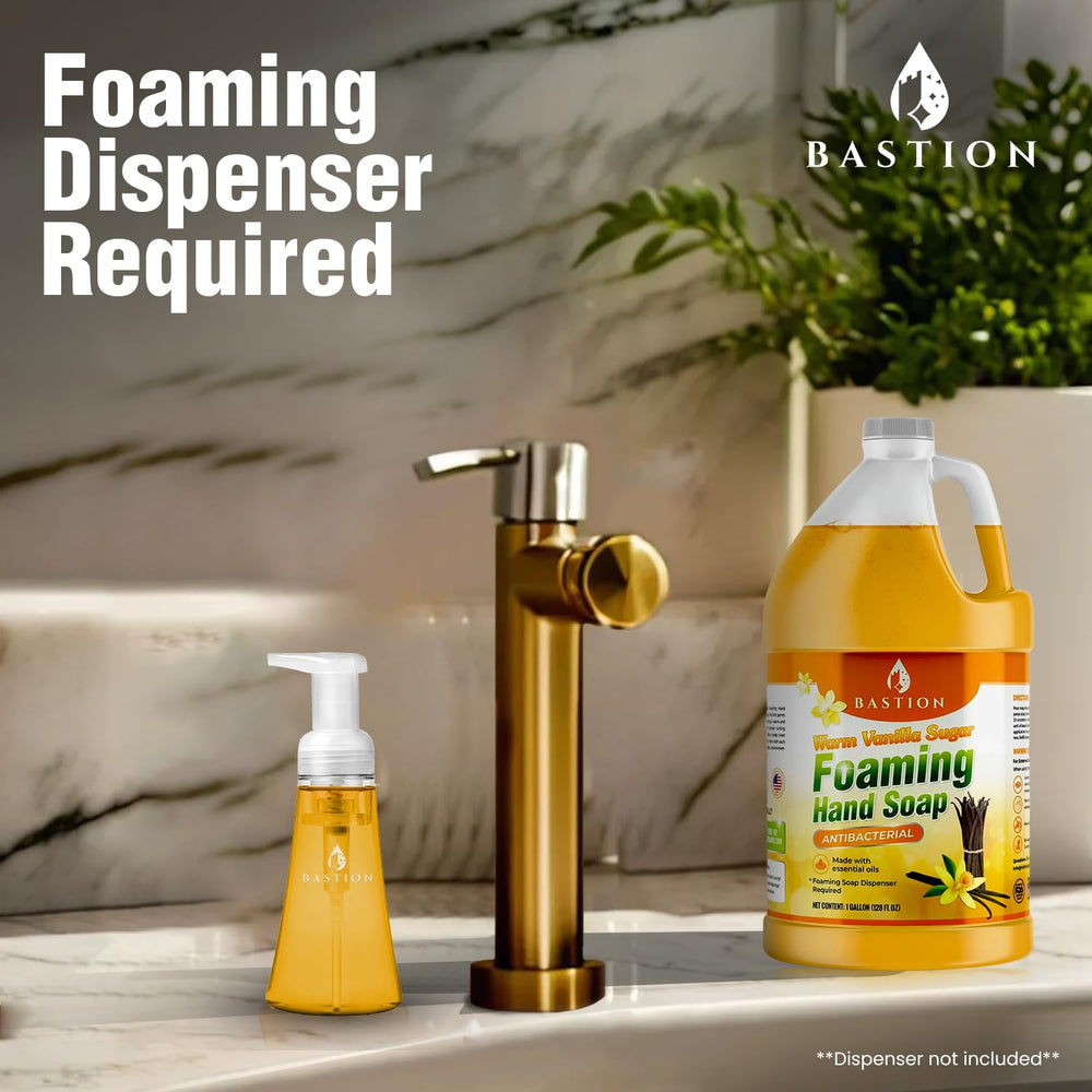 Bastion hand soap demonstrates family-safe, non-toxic care.