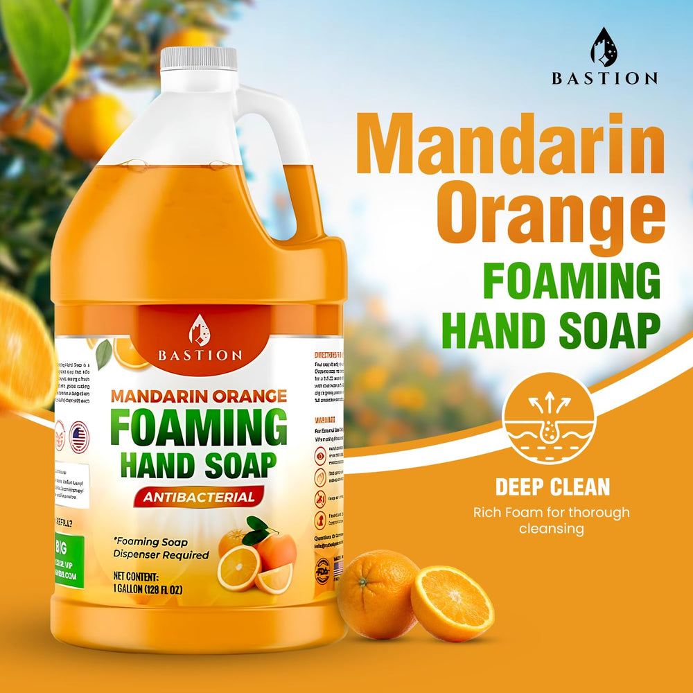 Bastion mandarin fragrance enhances daily handwashing experiences with refreshing citrus notes.