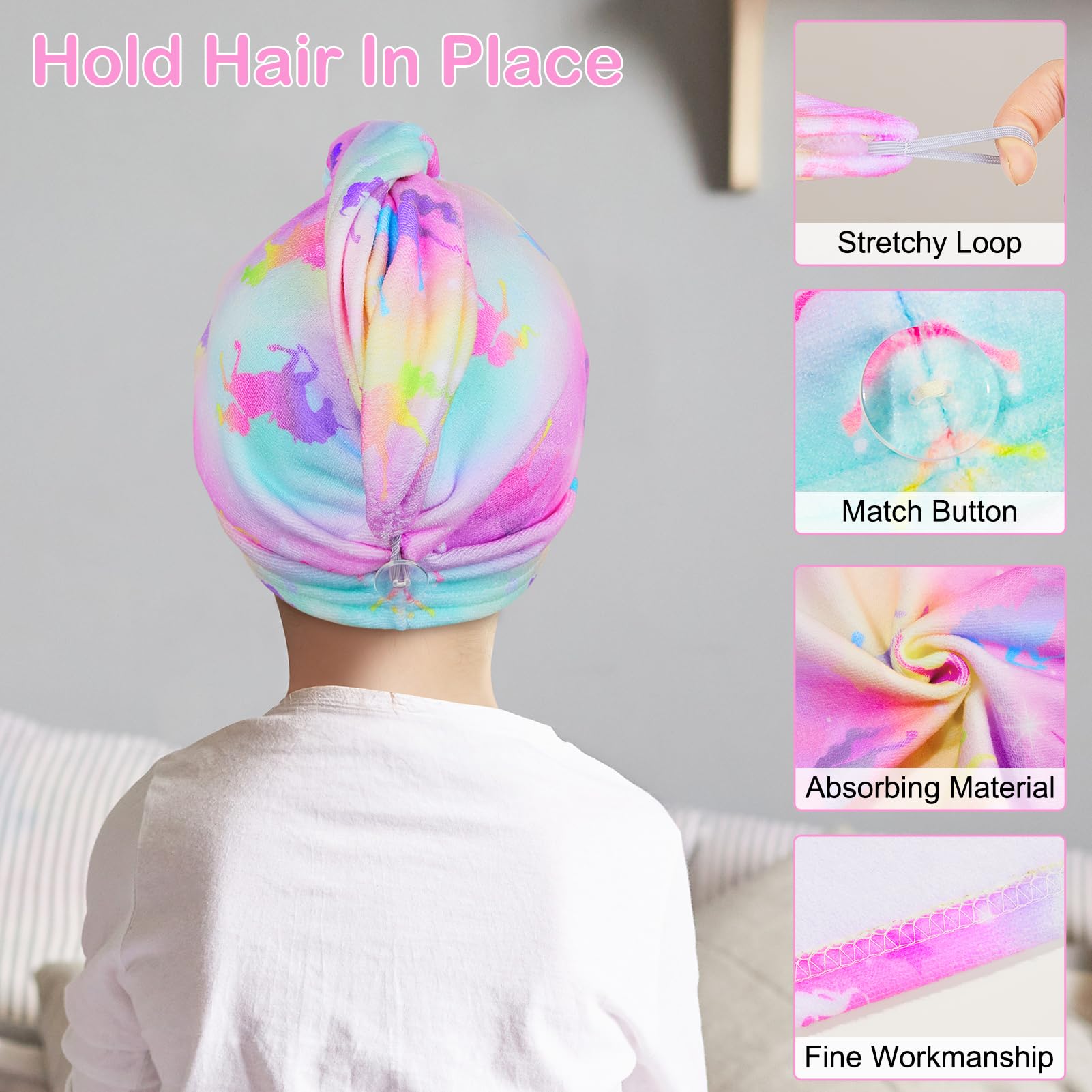 Basumee towel wrap fits most head sizes for all hair types.