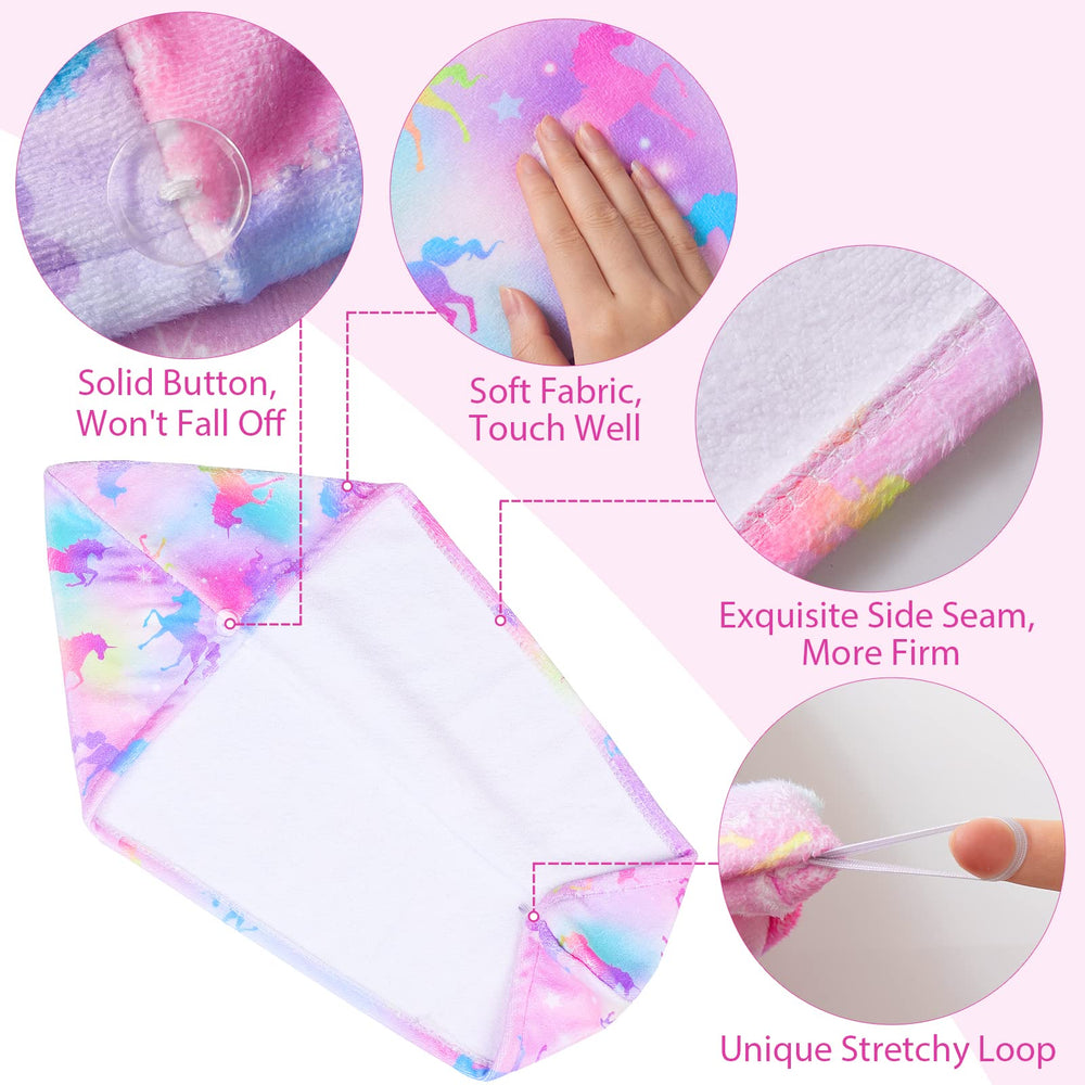 Basumee microfiber fabric minimizes tangles while drying hair.