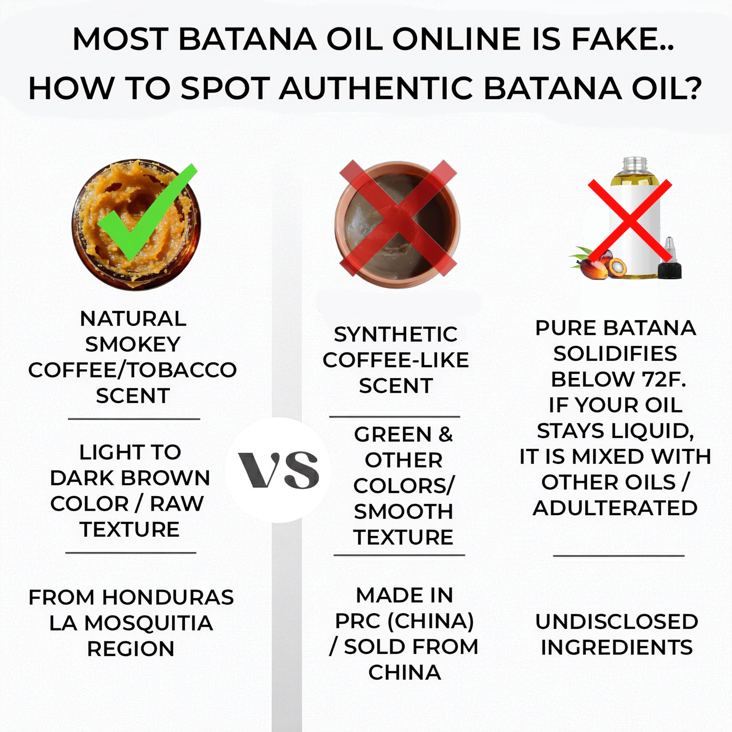 BatanaCo raw Batana Oil aroma hints at natural coffee-like scent during use