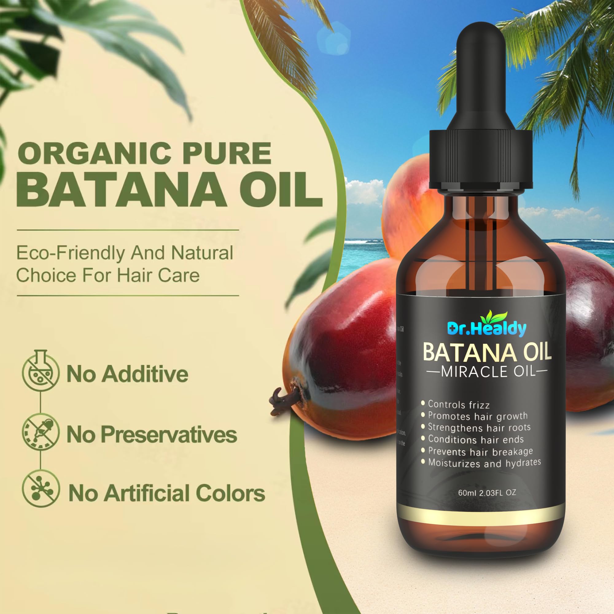 Batana Oil on hair application close-up illustrating conditioning and frizz reduction.