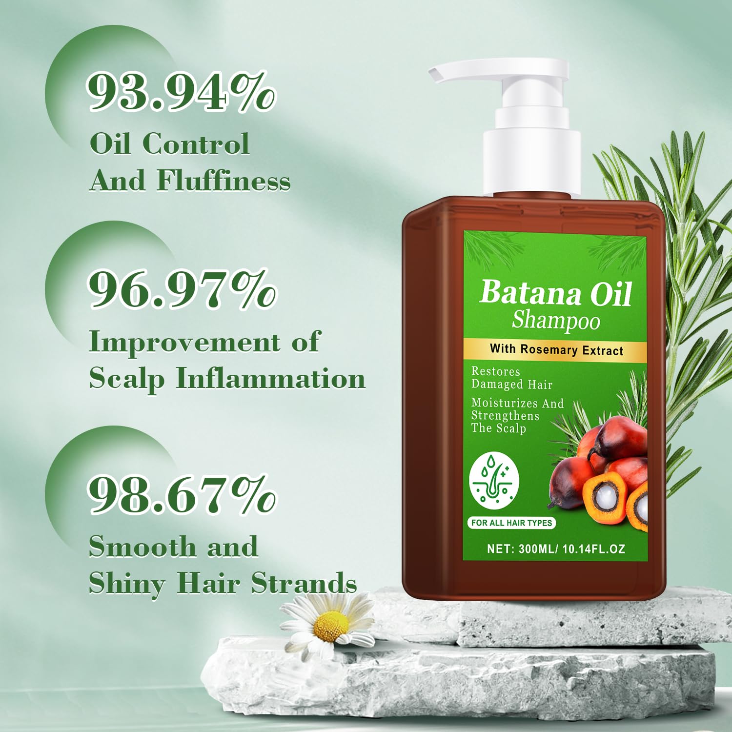 Gentle daily use packaging and natural formula for sustainable beauty routine.