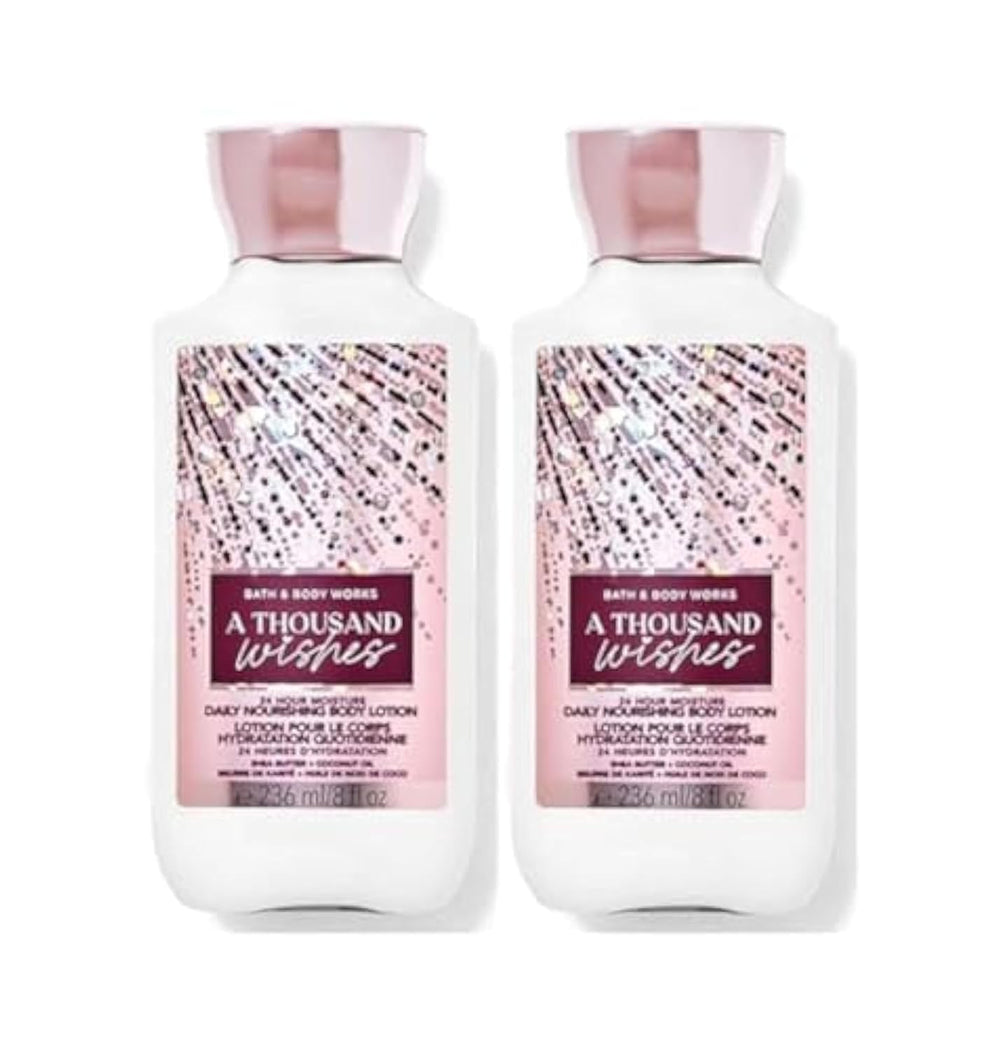 Bath & Body Works A Thousand Wishes lotion set 8oz bottles for daily hydration and smooth skin
