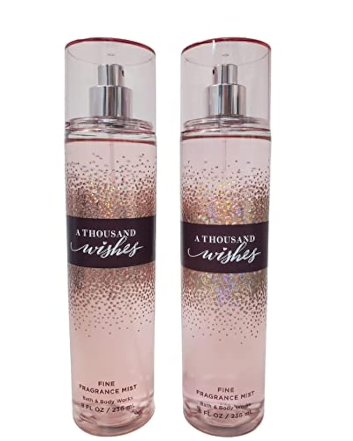 Bath and Body Works A Thousand Wishes mist bottle with pump for quick, refreshing spritz.