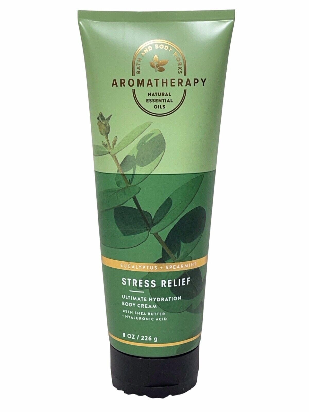 Bath and Body Works Aromatherapy Eucalyptus Spearmint Body Cream bottle for soothing moisturization