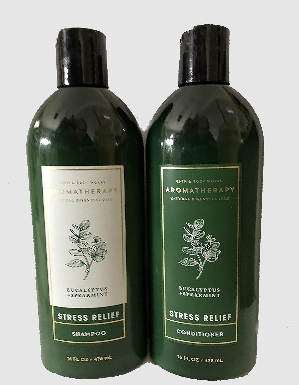Bath & Body Works Aromatherapy Eucalyptus Spearmint stress relief set packaging for a calming, refreshing self-care routine