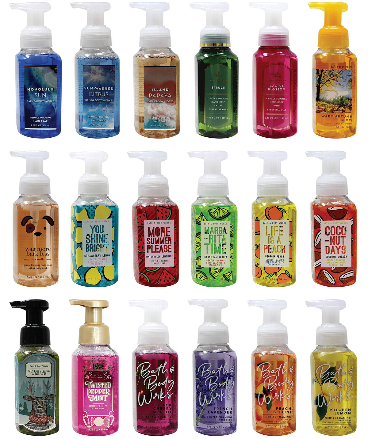 Bath & Body Works gentle foaming hand soap bottle supports soft hands with refreshing fragrance.