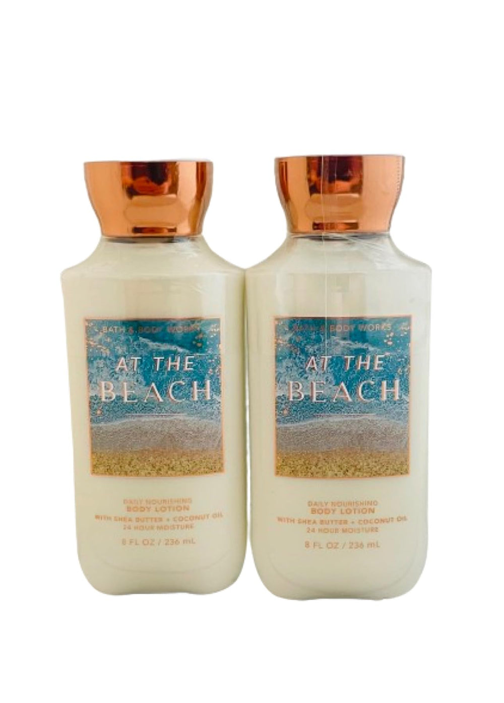 Bath and Body Works At The Beach lotion set on display for gifting and daily moisture.