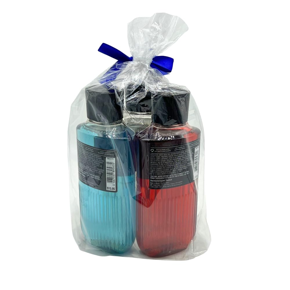 Bath & Body Works blue bow packaging adds festive presentation.
