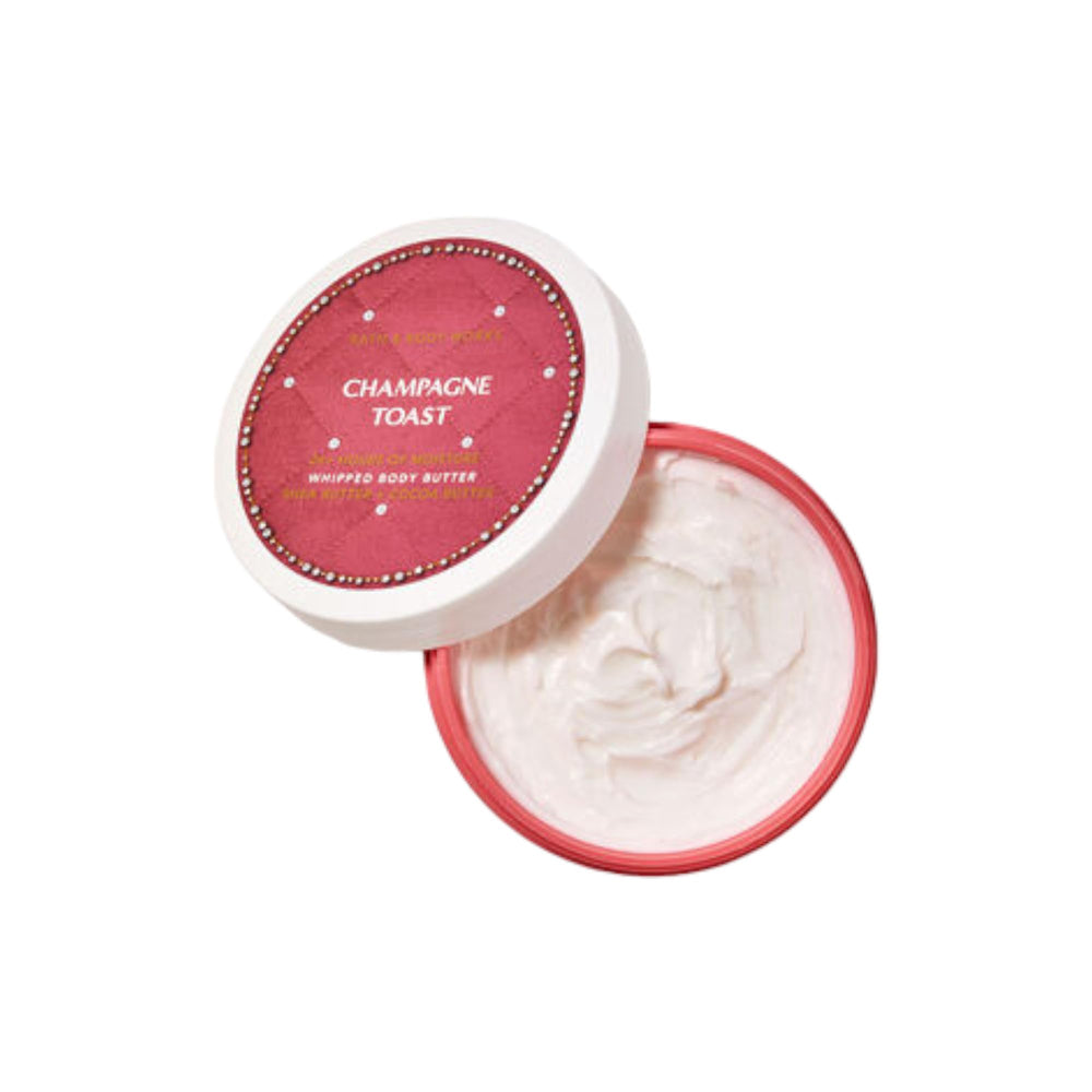 Bath & Body Works Champagne Toast body butter jar front image showing rich moisture and glow.