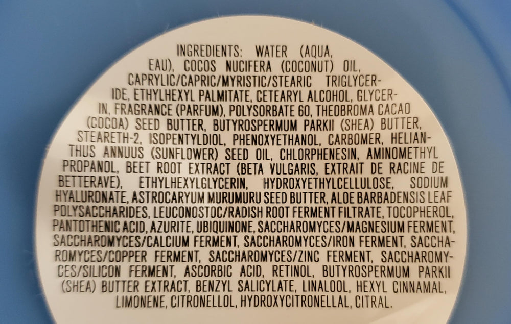 Bath & Body Works Body Butter cream swirl highlights rich hydration.