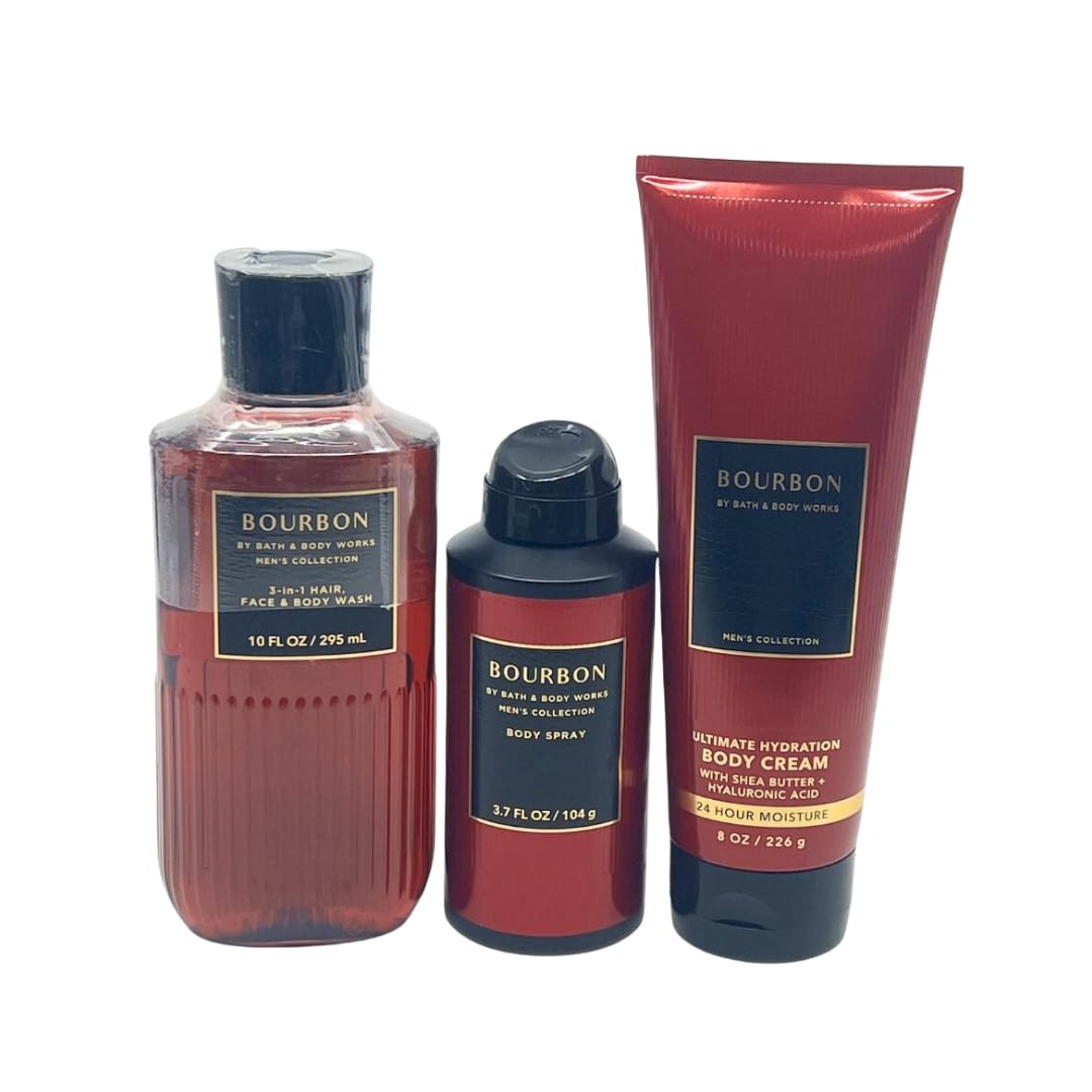 Bath & Body Works Bourbon 3-in-1 wash bottle – nourishes hair, face, and body
