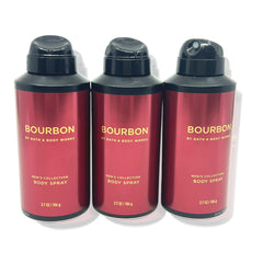 Bath & Body Works Bourbon body spray bottle front with bold notes for daily freshness.